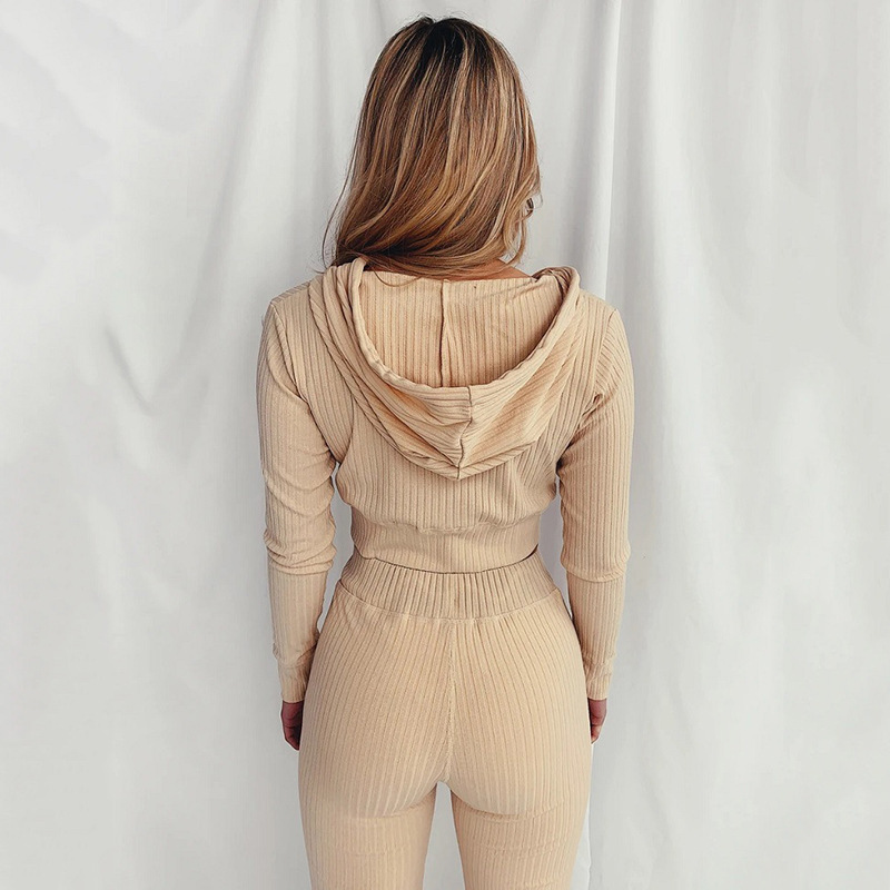 Hooded Long-Sleeved Tops & Pants Sports Suit NSYF51922