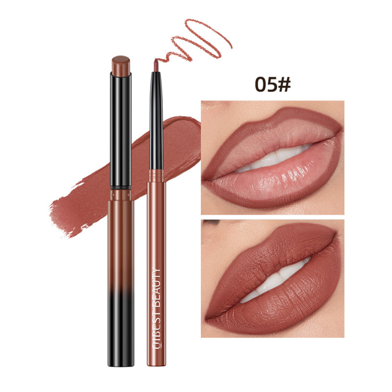 QIBEST 口紅リップライナーマット色褪せしにくい長期的な防水ナチュラルヌードリップライナーセットメイクアップ|undefined