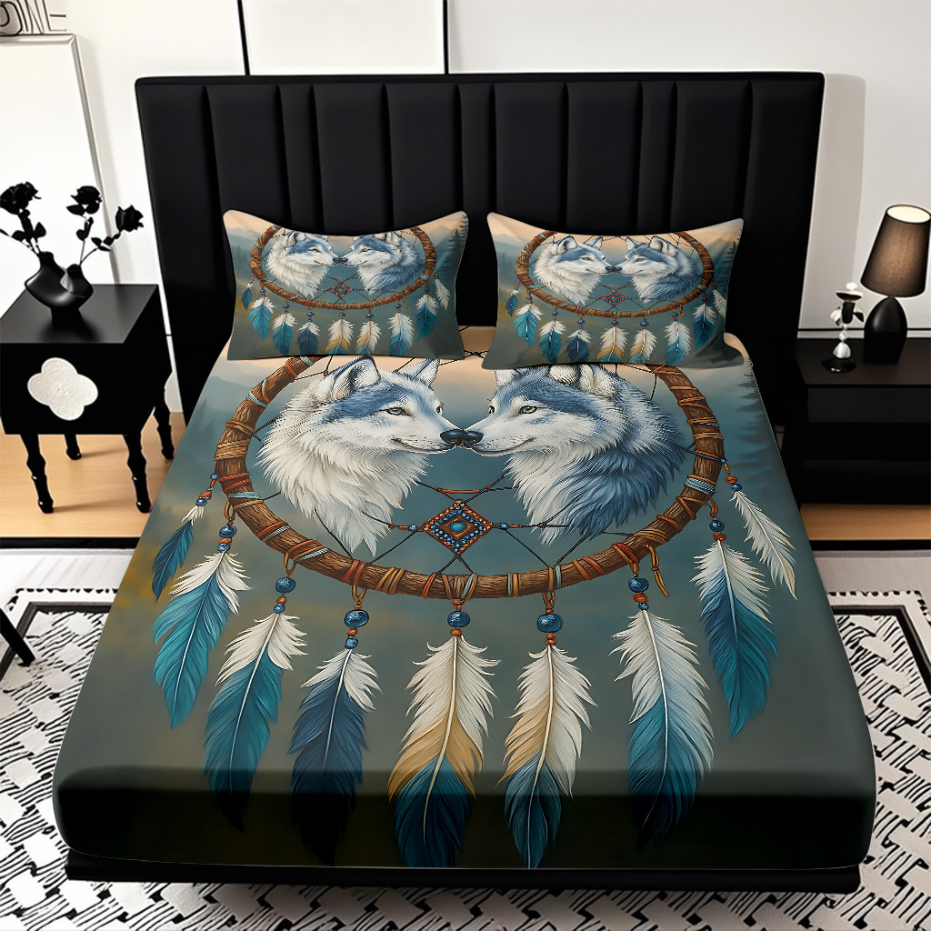 TEMU / JIT impresión digital 3D transfronteriza serie de wolf molido cama de cama de cama de cama para diseñar