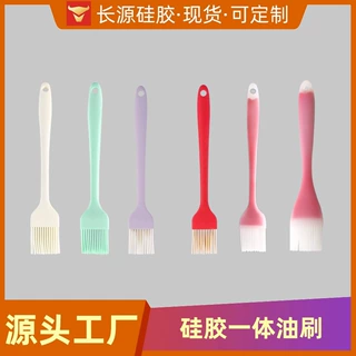 跨境现货硅胶油刷 家用烘焙用具一体烧烤厨房酱油刷大小号调料刷