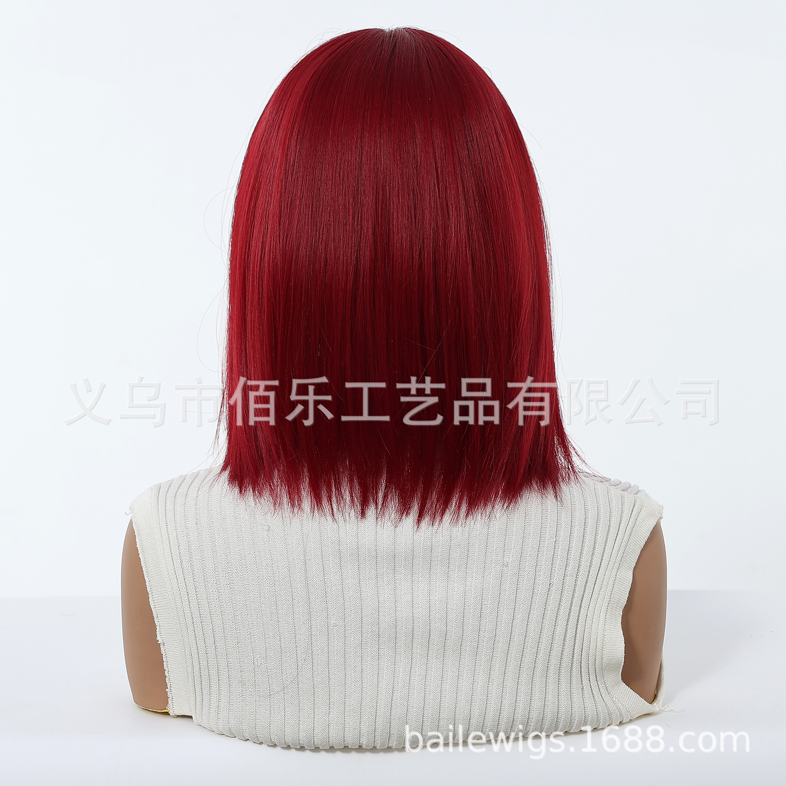 Nueva peluca roja peluca de Halloween peluca al por mayor de hombros bobos cabello recto fábrica transfronteriza al por mayor de cabello image 5