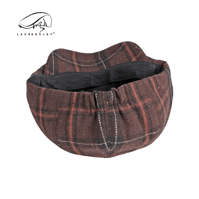 Comercio exterior de exportación sombrero hombres otoño e invierno cálido británico retro octogonal sombrero Plaid boina ocasional las mujeres newsboy sombrero