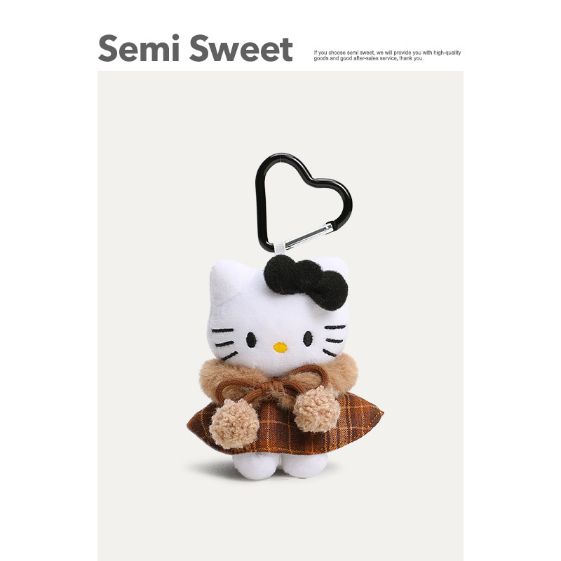 中古斗篷kitty猫包包挂件可爱哈喽kt毛绒公仔凯蒂猫书包挂饰礼物|undefined