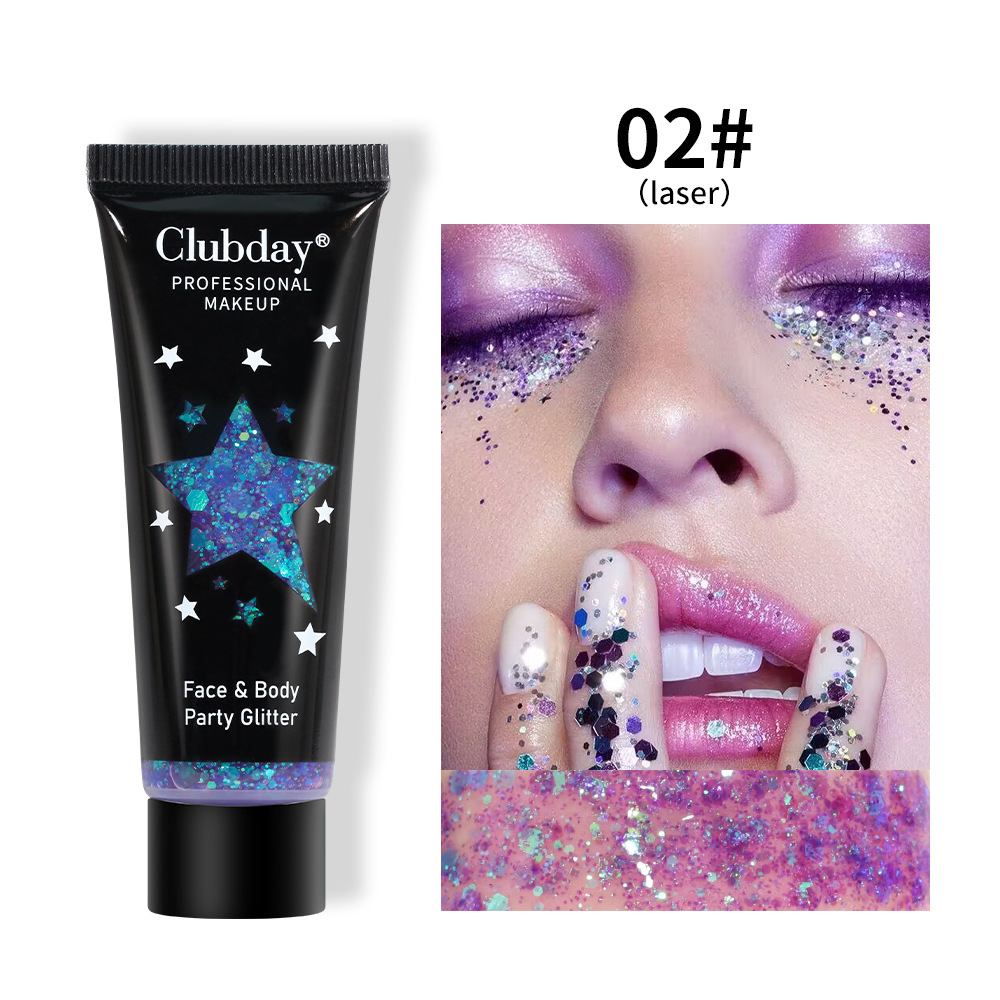Gel di bellezza liquido con paillettes corpo Trucco natalizio camaleonte ombretto_voghion.com