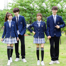 韩版时尚英伦学院风 西服西装套装 JK紫烟格裙 学生校服班服制服