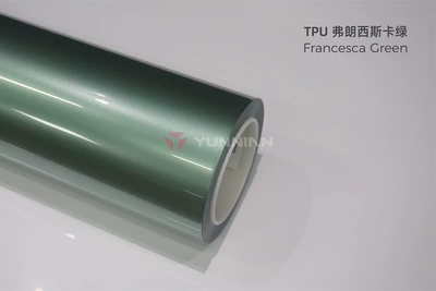 Auto Color Change Film: factory color car wrap, glossy color - tpu-francesca-green-15215m