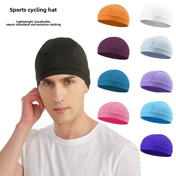 Thin Cycling Cap, Breathable, Sweat-Absorbent, Quick-Drying, Helmet Liner, Mesh Cap, Windproof, Sun Protection, Small Cap for Outdoor Sports