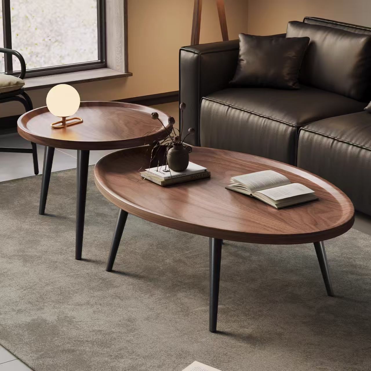 Coffee Table Simple Modern Nordic Home Living Room Round Sofa Side Table Small Apartment Portable Small Table Folding Tea Table