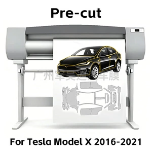 Cross-Border Supply Exclusively for Model X from 2016-2021, Pre-Cut Tpu Transparent Matte Car Film, Self-Healing and Scratch-Resistant