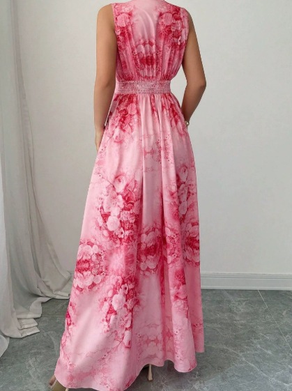 Bohemian Long Coat Women Summer 2025 New Style Waist Slimming Beach Vacation Dress_ecoleips.com