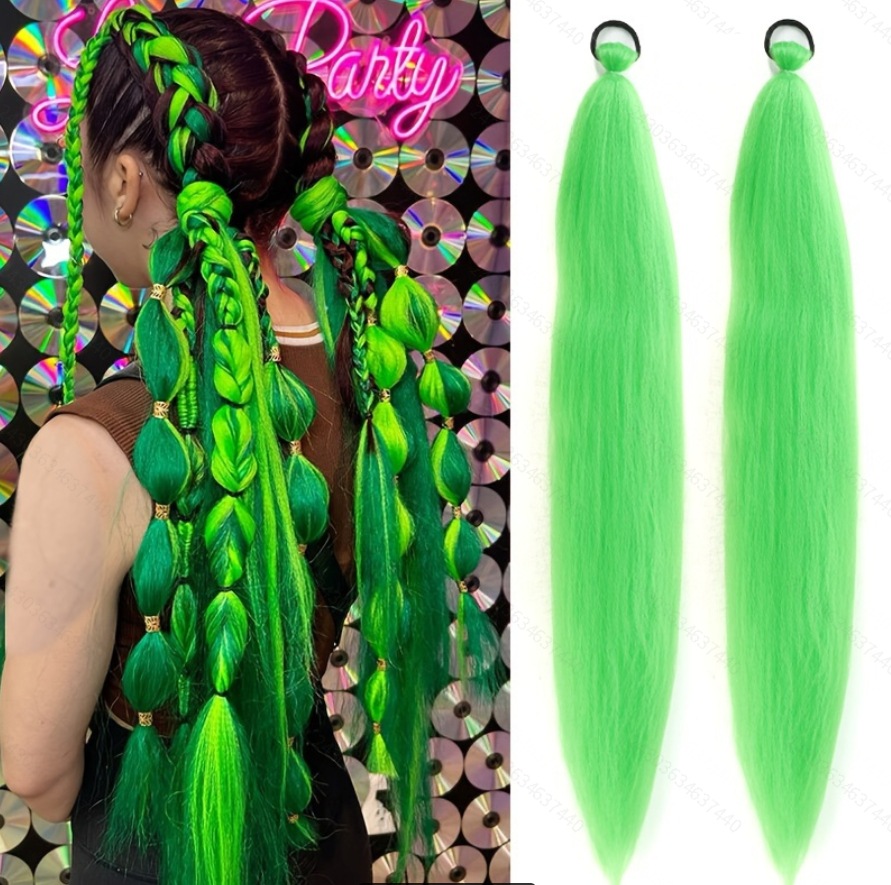 Fábrica de niñas elásticas pelucas de cola de caballo trenzas de boxeo trenzas de cuerda elástica de color trenzas de caballo para niños pelucas de cola de caballo