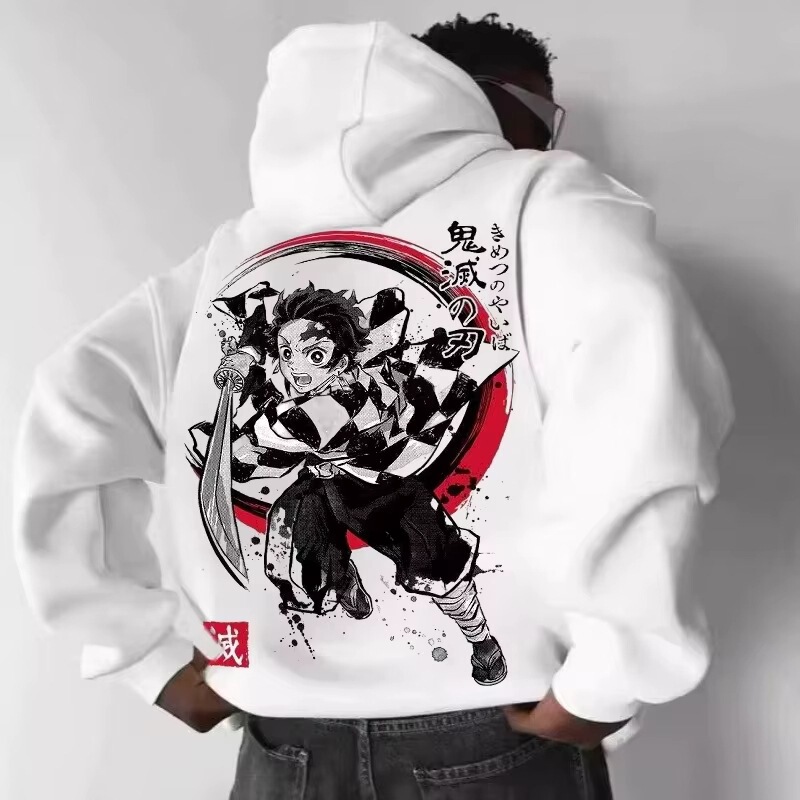 【Cross-Border European Size】2026 New Demon Slayer Anime Print Sweatshirt Unisex Sweatshirt Men's Top