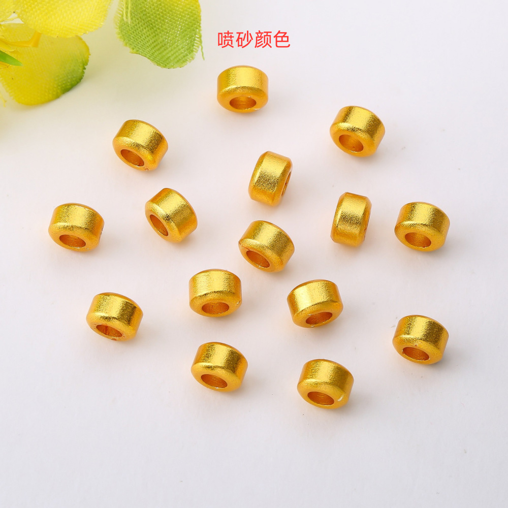 喷砂保色散珠磨砂面桶珠小蛮腰隔珠diy手链项链串珠饰品配件批发