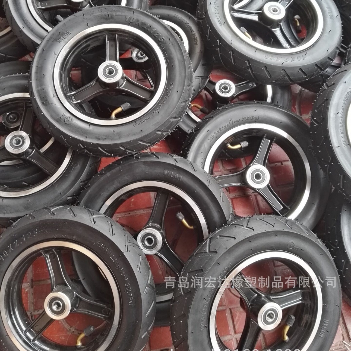 供应10×2.125 10×2.5010寸电动车滑板车代步车轮胎 铝合金轮子