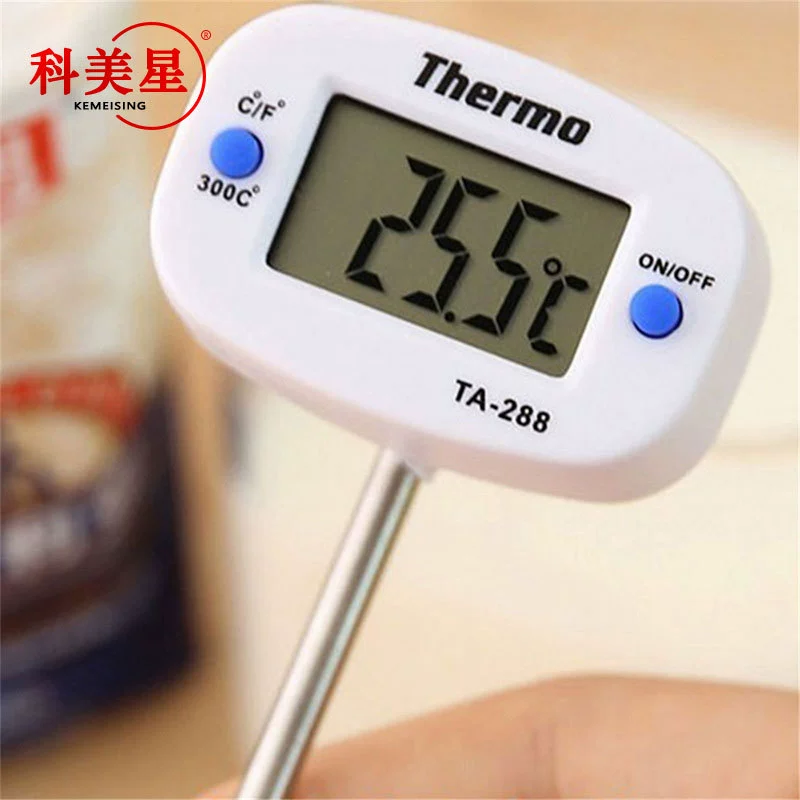 TA288 игольчатый термометр для барбекю измеритель температуры воды зондовый Тип кухонный цифровой дисплей большой экран пищевой электронный термометр