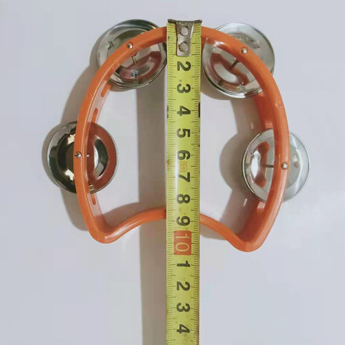 Tambourine ring single row plastic bell ring early education teaching aids Orff children's musical instrument school teaching aids bell ring four bell rings