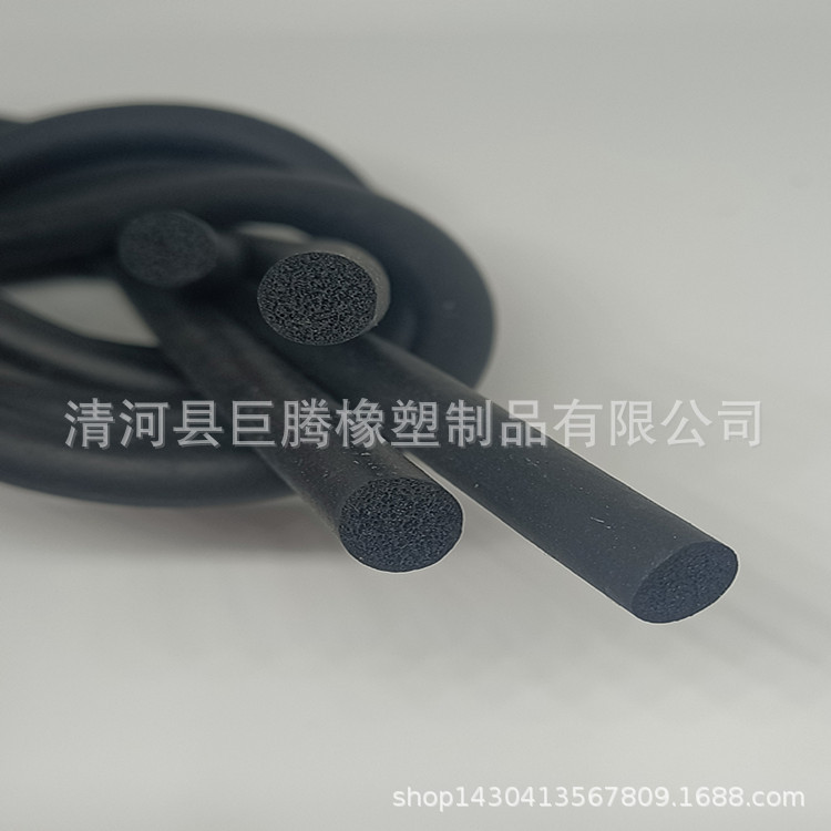 直销三元乙丙EPDM海绵圆形橡胶发泡密封胶条圆棍O型实心耐高温条
