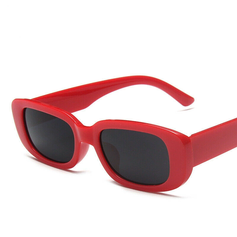 Sunglasses (TikTok) Rectangular Hip-Hop Style, Fluorescent Lenses, Solar-Activated