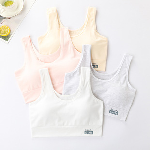 Development period underwear female student girl cotton vest green girl junior high school girl 8-9-12 years old tube top