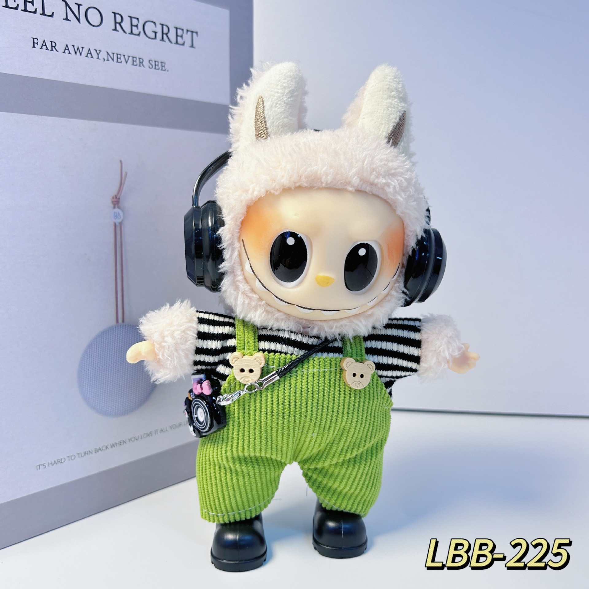 Labu bob11 ropa de muñeca labubu 15cm muñeca de marea osos pantalones 10cm conjunto bjd image 18
