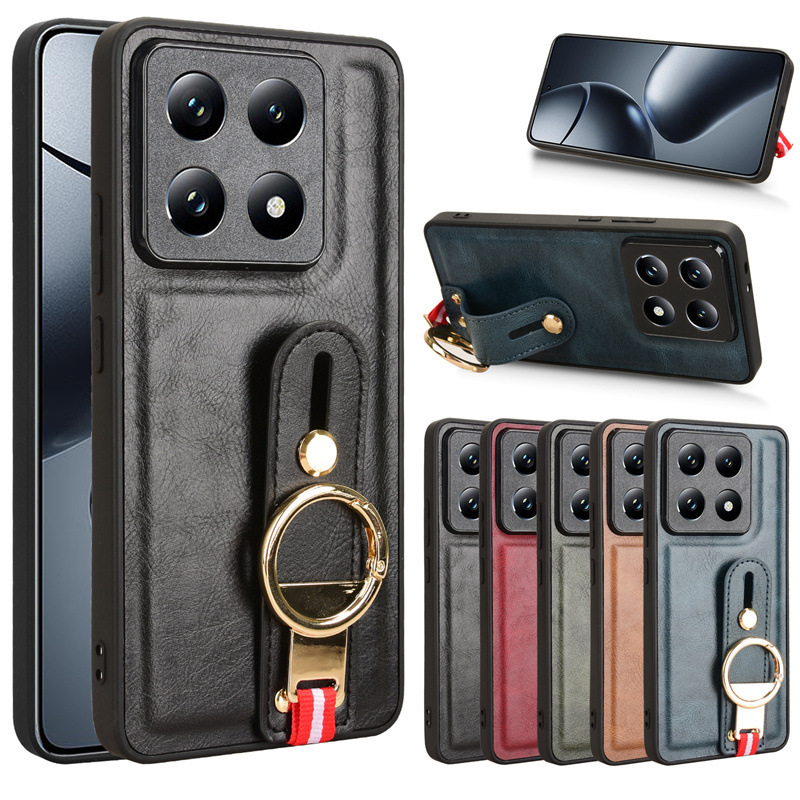 For Xiaomi Poco X7 Pro Mobile Phone Case for Xiaomi 15 Wristband Crossbody Rope Protective Case Note 14 Pro