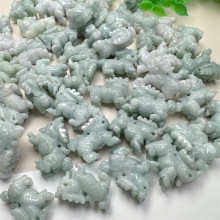 立体麒麟 缅甸料翡翠玉石吊坠玉器挂件缅甸玉玉器工艺品豆种