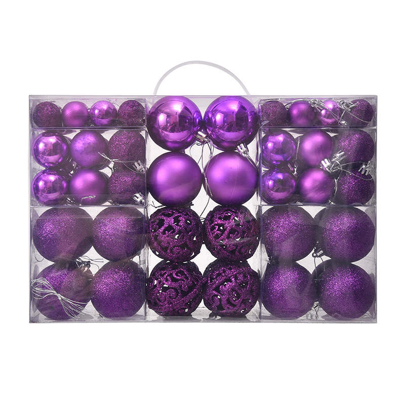 Ventas Directas de fábrica 3/4/6cm100pcs BOLA DE Navidad caja de regalo traje de galvanoplastia Bola de plástico hueco decoración de la Navidad