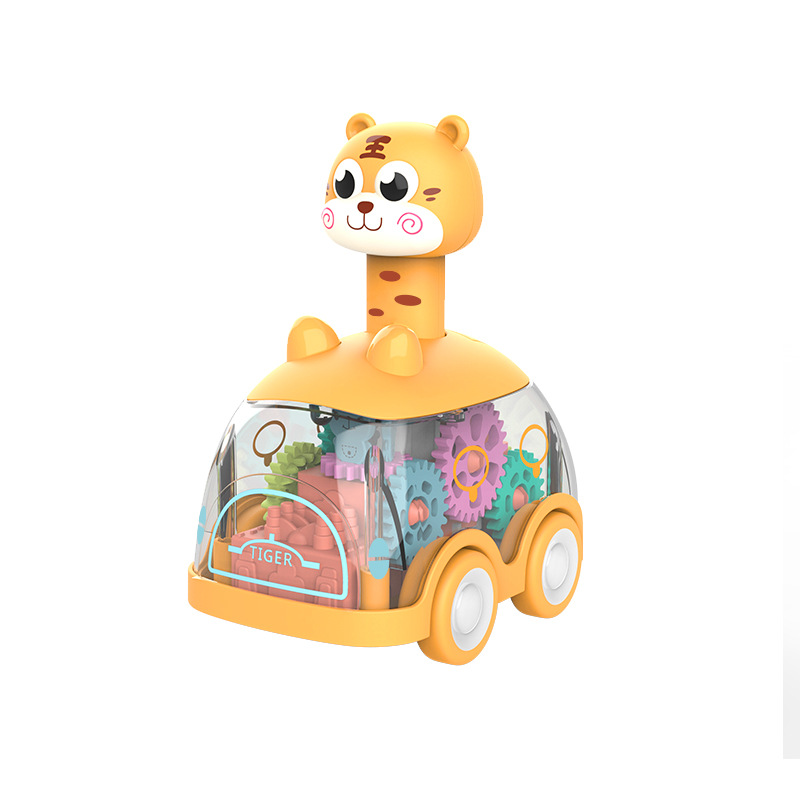 Niños presionando automóviles de engranajes transparentes niños y niñas 1 - 13 años de recuperación 6 meses de inercia bebé 2 juguetes para bebés