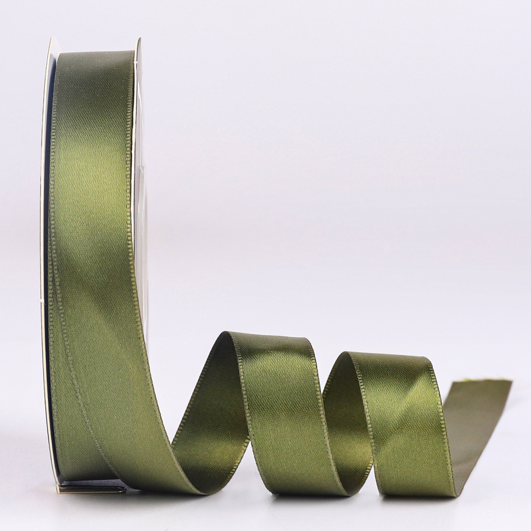 Cinta de poliéster de color sólido de 2cm al por mayor embalaje de ramo DIY FLORAL material hecho a mano cinta de embalaje de flores de doble cara