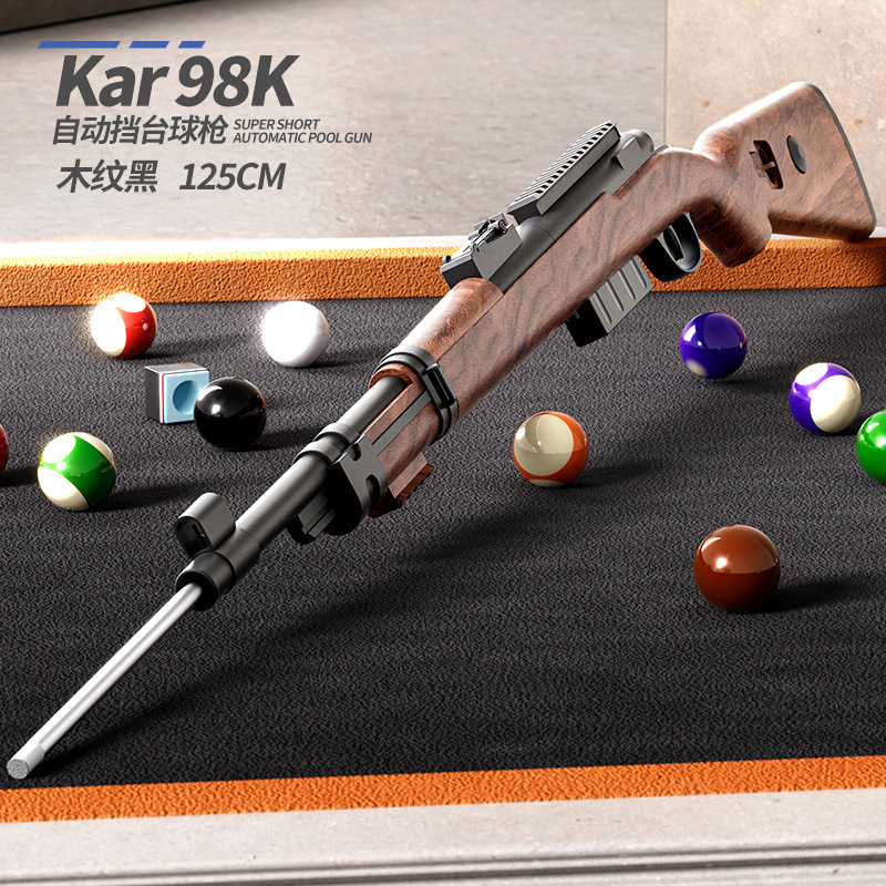 Pistola de billar infantil 98K pistola de billar automática pistola de billar para niños al aire libre pistola de eyección S686 boquilla palos de billar manuales