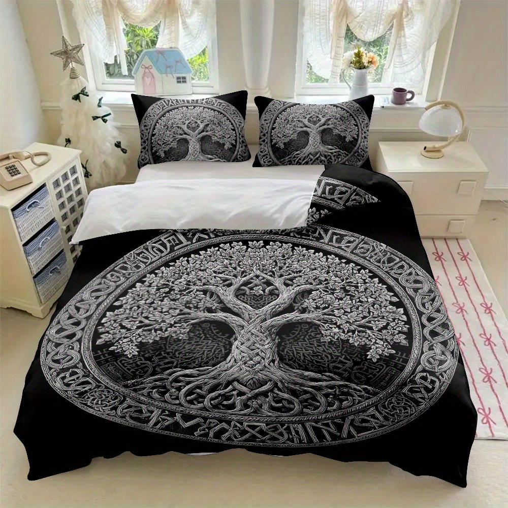 Transfronterizo luminoso árbol de vida molienda impresión digital kit de edredón textil para dibujar se puede ajustar TUME / JIT