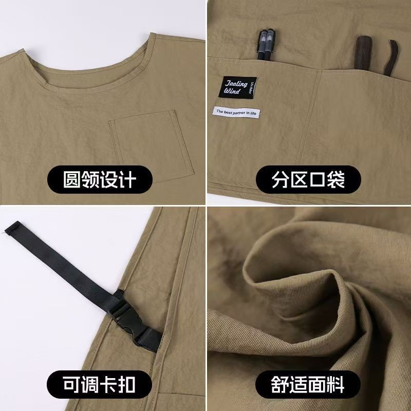 理发店马甲印字logo发廊美发烫染咖啡师背心围裙防水工装坎肩男女|undefined