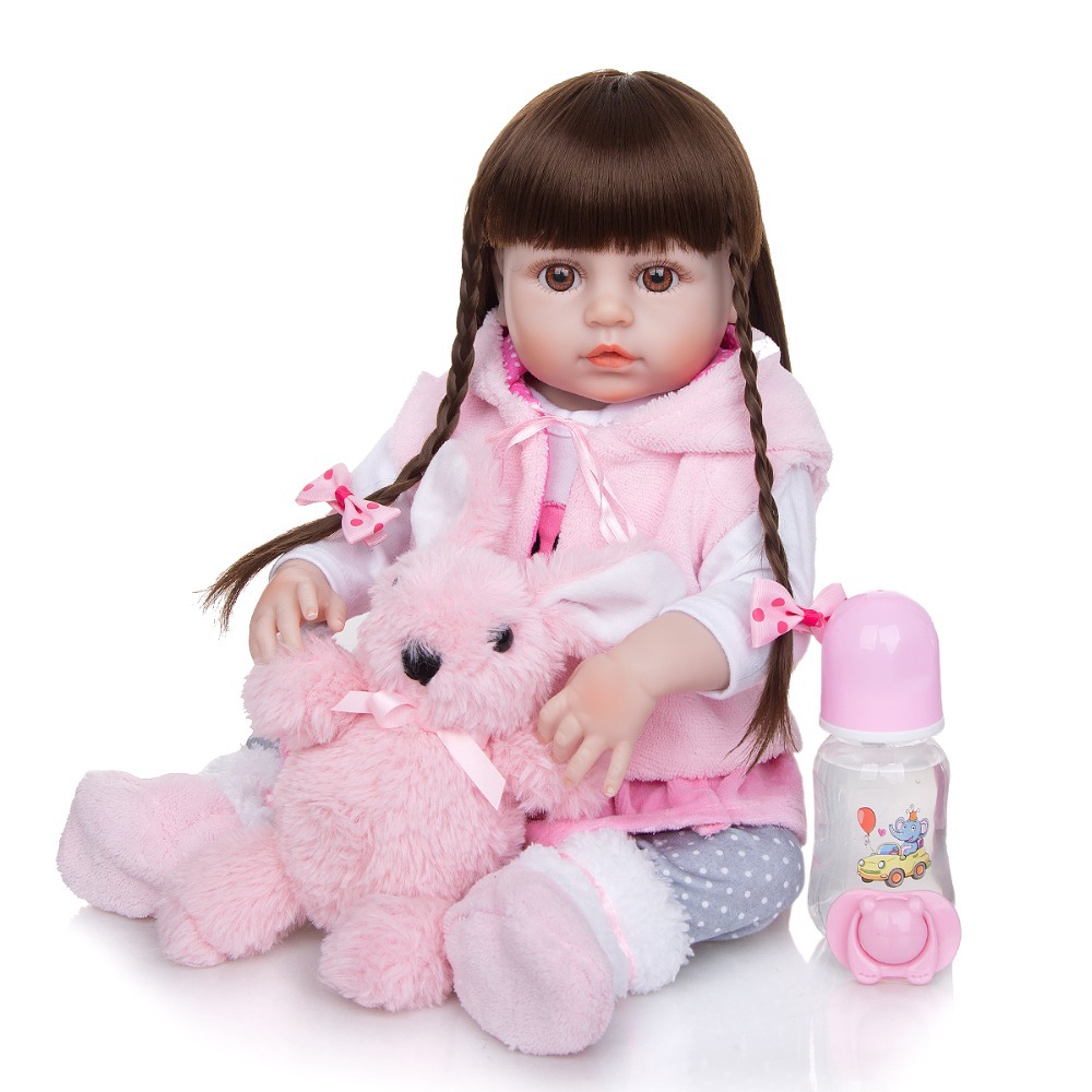 Keiumi 48cm renacer bebé completo silicona niña renacer muñeca simulación bebé