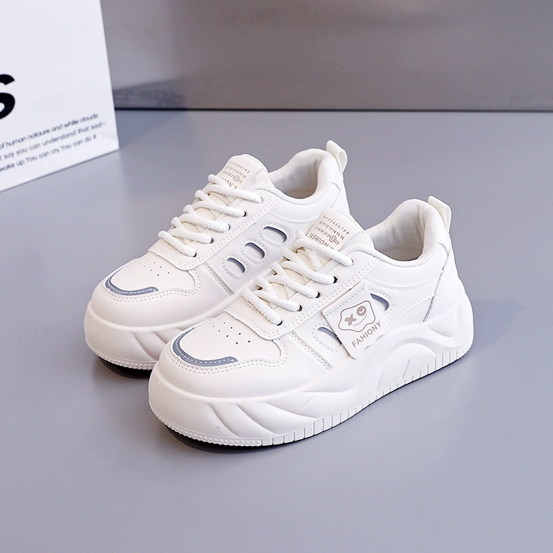 Sneakers for elementary school students, classic footwear, white shoes, universal sports shoes for leisure