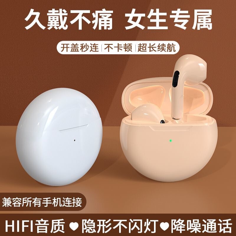 Pro6 Wireless Bluetooth Headset TWS High Sound Quality Super Long Standby for Huawei Apple Android Phone Headset i12