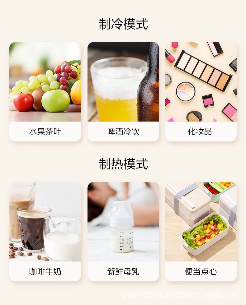 10L Car-Mounted Small Refrigerator, Dual-Use for Car and Home, Dormitory Breast Milk and Cosmetics Refrigeration and Preservation Cooler and Warmer Box
