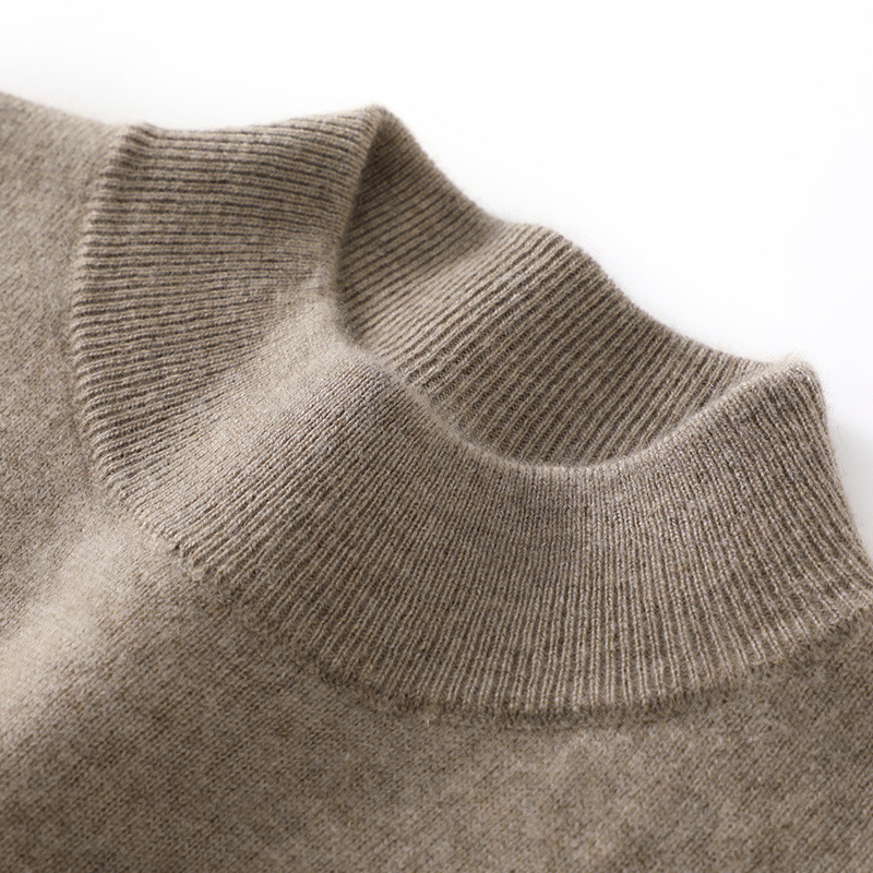 Cross-border first-line clothing men's cashmere sweater half high collar skin-friendly cashmere pullover loose casual sweater business