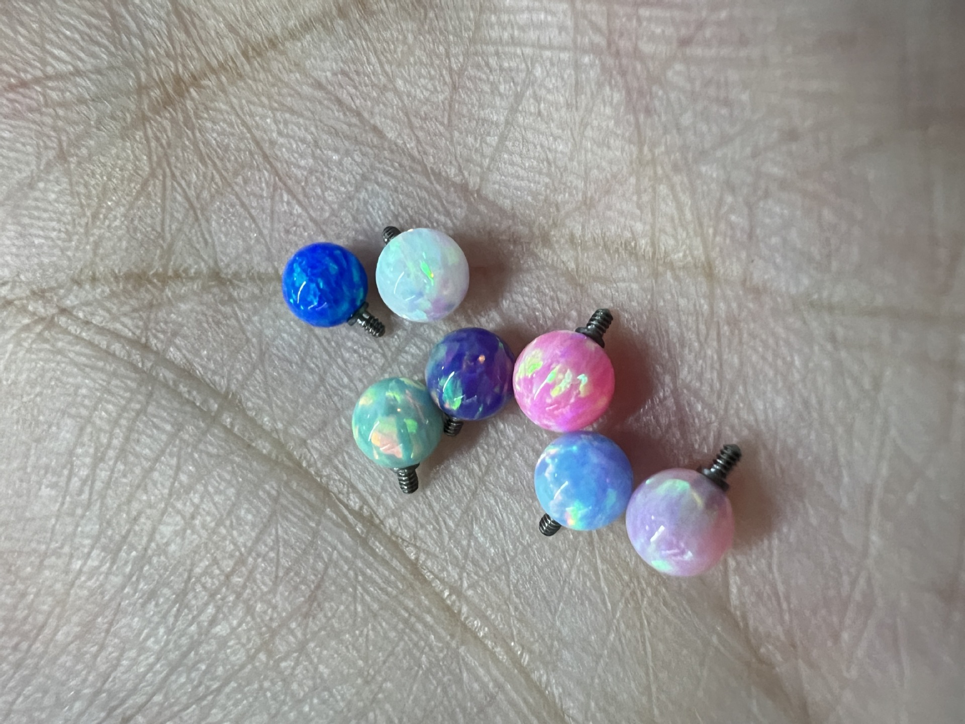 F136 Titanium Alloy Opal Ball Outer Teeth Tongue Barbell Lip Nail Tongue Nail Buried Nail Accessories detail image 9