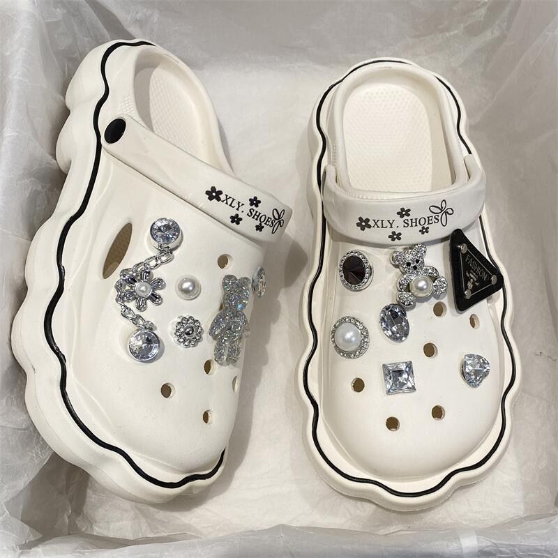 Mori girl hole shoes with heightened thi...