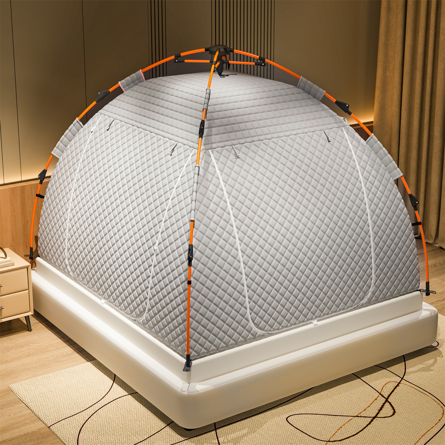 Windproof quilted keep warm winter tent anti-stress "Gopher", increased thickness