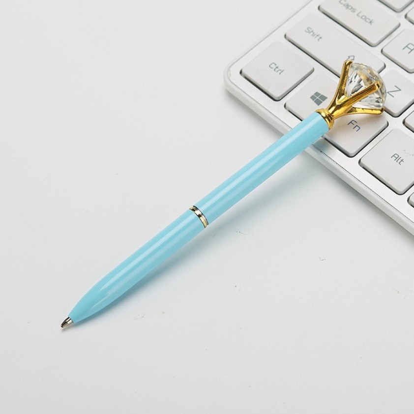 Bolígrafo de diamante grande de cristal bolígrafo de metal logotipo grabado promoción publicitaria bolígrafo pluma de regalo