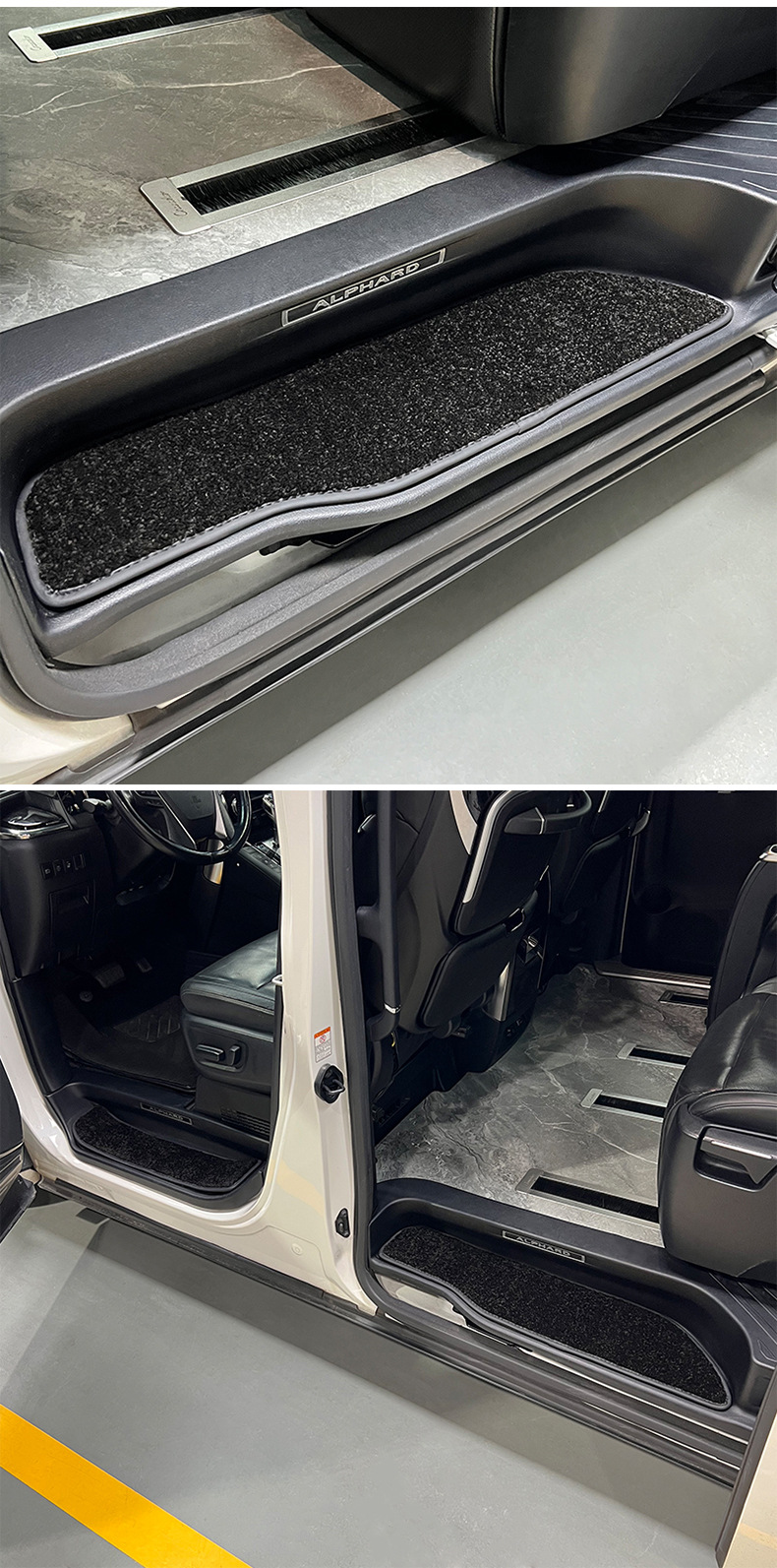 Alphawell Welcome Pedal Carpet, Customized Four-Door Threshold Mat for Specific Vehicles, Car Interior Modification