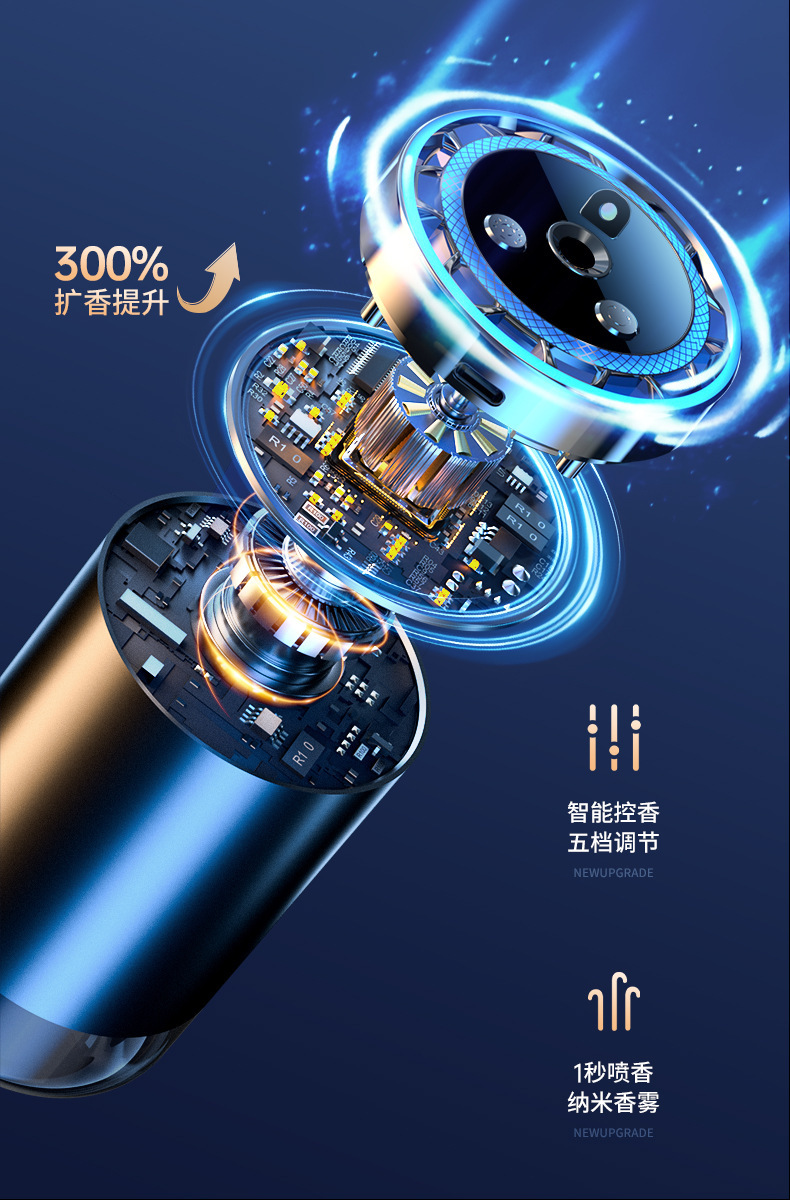 2024 new AI smart car car perfume aromatherapy car supplies advanced sense automatic fragrance machine