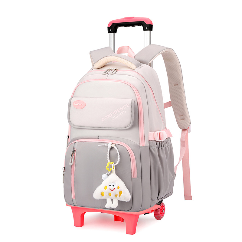 Peces naturales, mochila de tirón para estudiantes de secundaria de tres a seis grados, mochila de hombro de gran capacidad para escalar escaleras