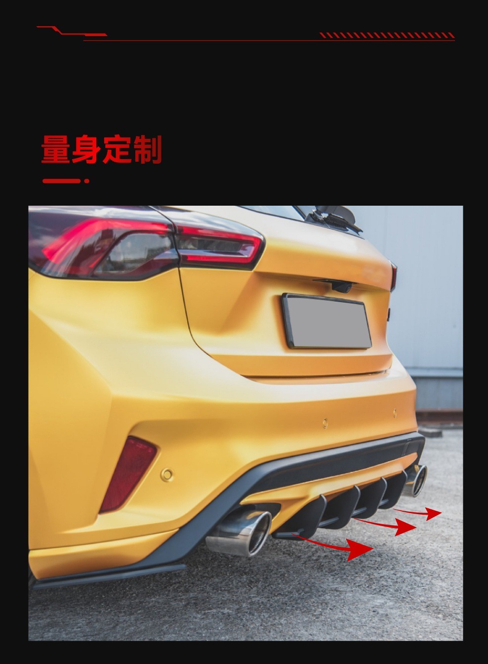Suitable for 2019-2022 Ford Focus St Mk4 Dedicated Rear Lip Rear Spoiler Cross-Border Modification