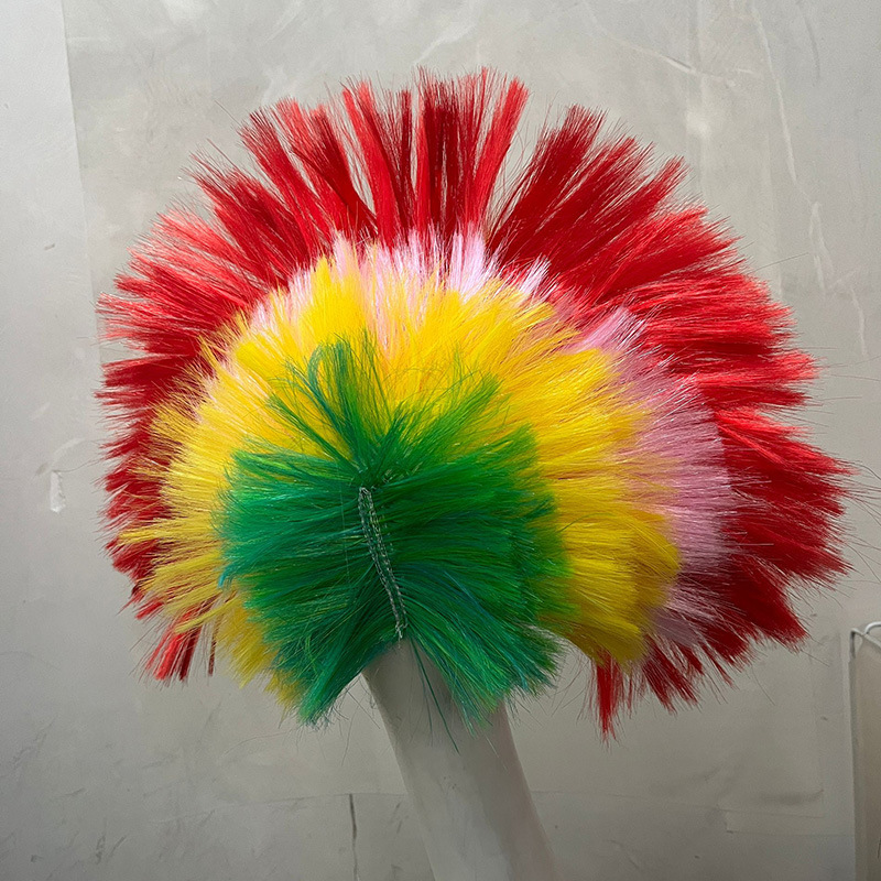 Promotional Rooster Hair Punk Crown Wig Cosplay Festival Quirky Colorful Fan Wig in Stock Wholesale Cos Wig