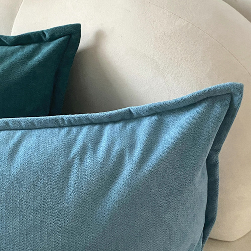 Direct factory supply Nordic INS light luxury style throw pillow cover thick plush fabric large sofa cushion bed pure color throw pillow