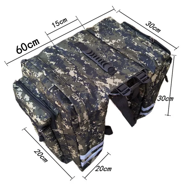 Bicycle Bag Mountain Bike Cycling Bag Large New Camouflage Bicycle Rear Shelf Pack Bag Rear Seat Camel Bag