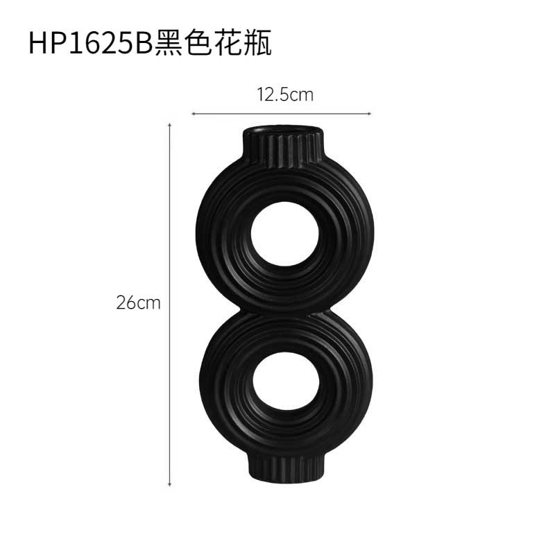 Jarrón negro HP1625B