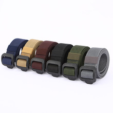 跨境货源男女款尼龙战术腰带学生户外训练腰带塑料扣军训腰带批发